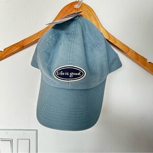 Blue 'Life is Good' Baseball Cap one size fits all NWT